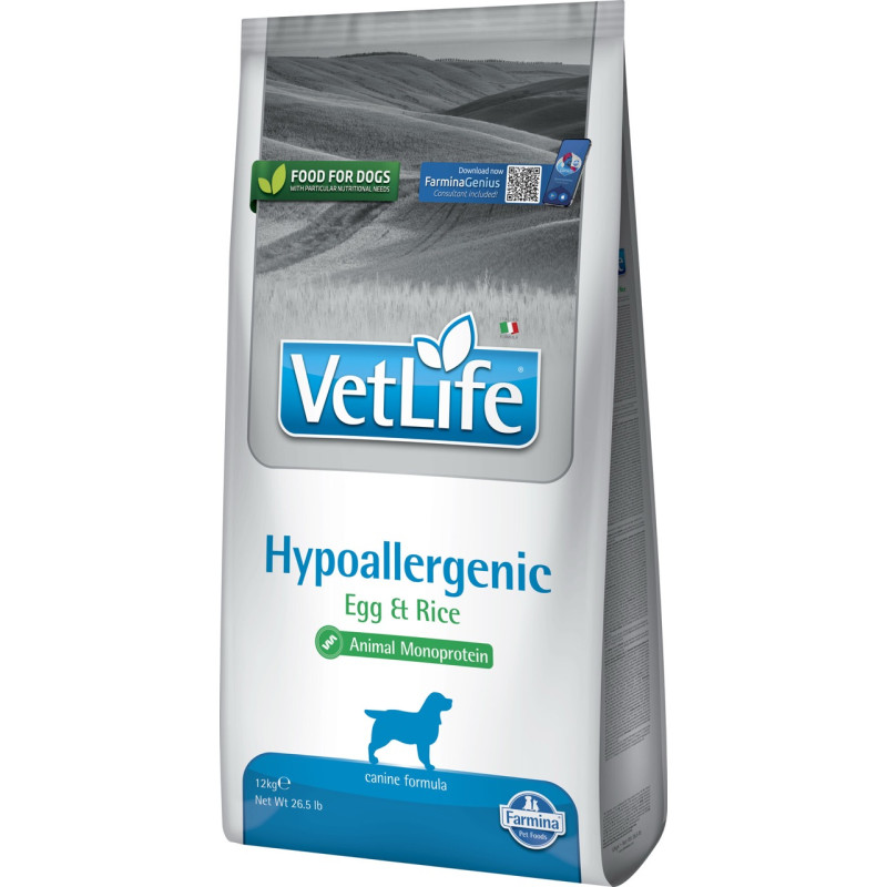 Farmina Vet Life Dog Hypoallergenic Egg сухий корм для собак із харчовою алергією, 12 кг