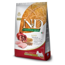 Farmina N&D LG Light Chicken & Pomegranate Adult Mini сухой корм для снижения веса у собак малых пород, 2.5 кг
