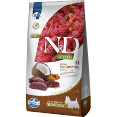 Farmina N&D Quinoa Dog Skin & Coat, Venison & Coconut Adult Mini cухий корм з оленіною для собак малих порід, 7 кг