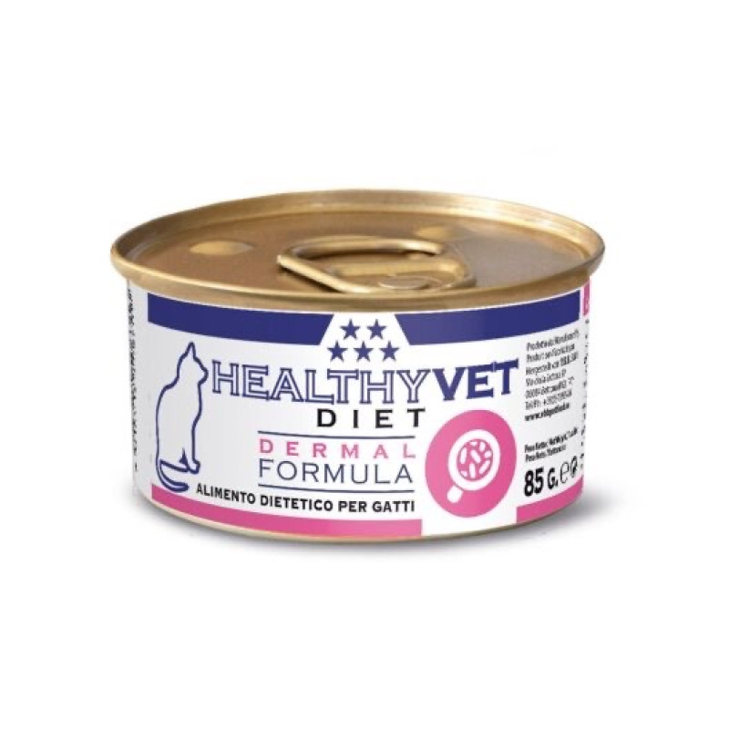 Kippy Healthyvet Diet Dermal Formula влажный корм для котов при дерматитах, 85 гр