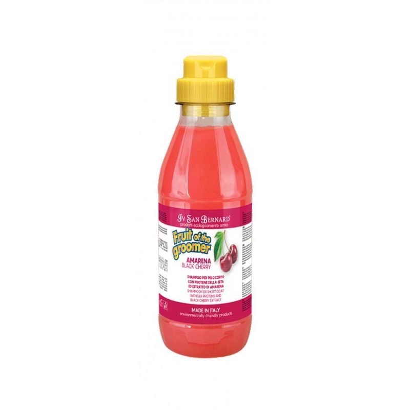 Iv San Bernard Black Cherry шампунь для короткошерстных собак и котов с протеинами шелка и вишни, 500 мл