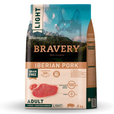 Bravery Iberian Pork Large/Medium Adult Light сухий корм зі свининою для собак середніх та великих порід, 4 кг