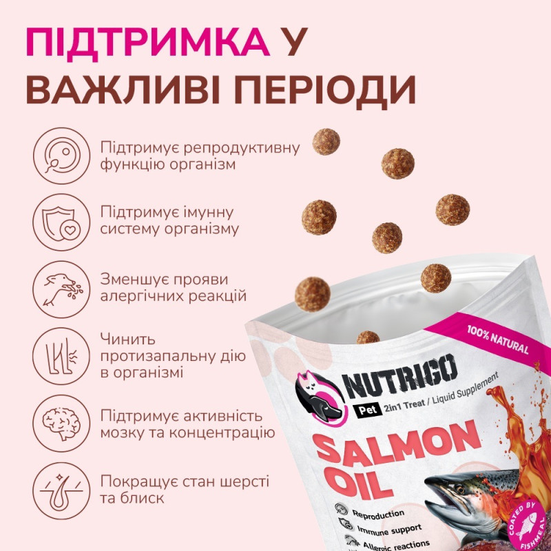 LK Baits Pet Nutrigo Salmon Oil лакомство с лососевым маслом для собак малых пород, 75 гр - фото 4