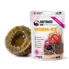 LK Baits Pet Nutrigo Worm-Ex Mini лакомство для собак для здоровья пищеварения, 75 гр