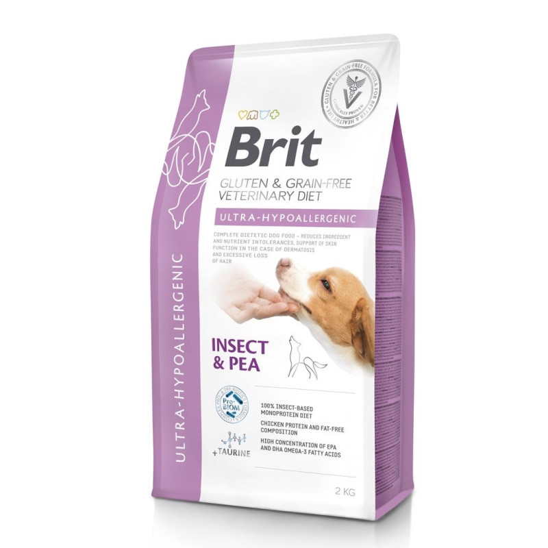 Brit VetDiet Dog Ultra-Hypoallergenic сухой корм для собак при пищевой аллергии, 2 кг