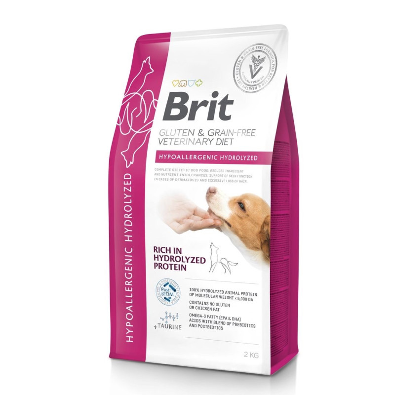 Brit VetDiet Dog Hypoallergenic Hydrolyzed сухой корм для собак с пищевой аллергией, 2 кг