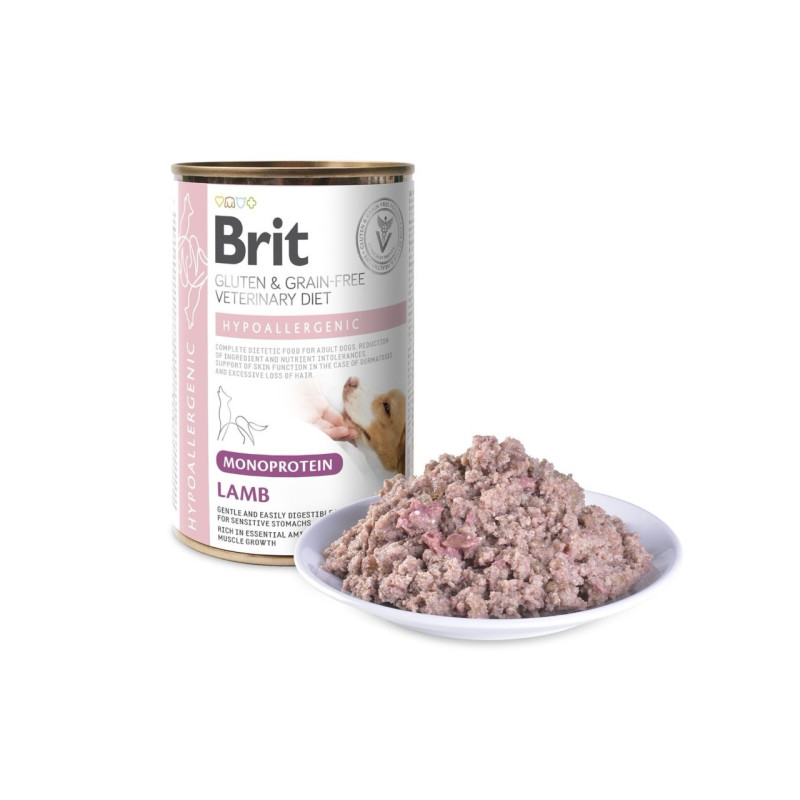 VetDiet Hypoallergenic Lamb влажный корм с ягненком для собак с пищевой аллергией, 400 гр - фото 2