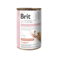 Brit VetDiet Hypoallergenic Turkey вологий корм з індичкою для собак з харчовою алергією, 400 гр