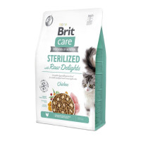 Brit Care Cat Raw Delights Sterilized сухий корм із куркою для стерилізованих котів, 2 кг