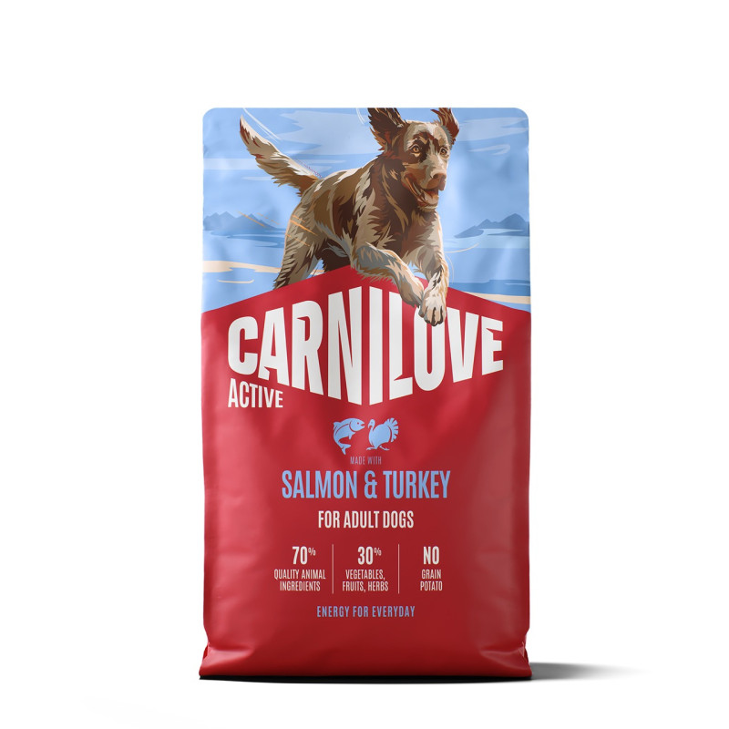 Carnilove Active Salmon & Turkey сухой корм для собак с лососем и индейкой, 4 кг