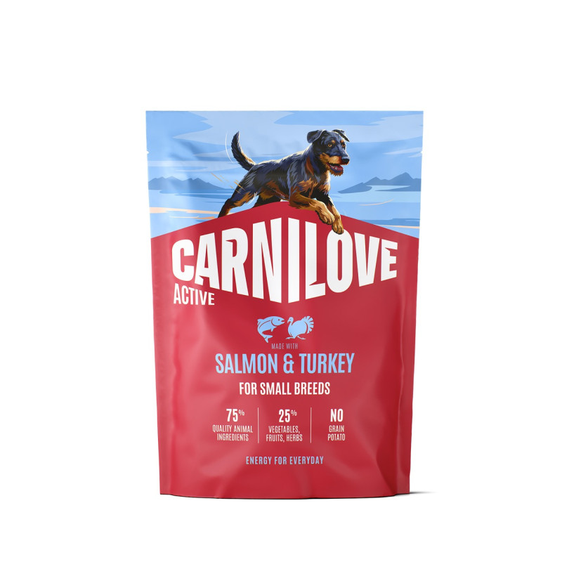 Carnilove Active Salmon & Turkey Small Breed сухой корм с лососем и индейкой для собак малых пород, 1.5 кг