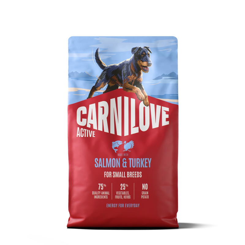 Carnilove Active Salmon & Turkey Small Breed сухой корм с лососем и индейкой для собак малых пород, 4 кг