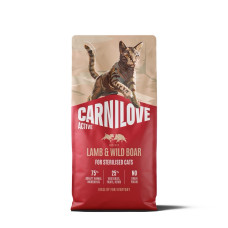 Carnilove Active Lamb & Wild Boar Sterilised сухий корм для стерилізованих котів з ягнятком та кабаном, 6 кг