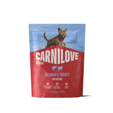 Carnilove Active Salmon & Turkey Kitten сухий корм для кошенят з індичкою та лососем, 400 гр
