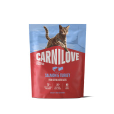 Carnilove Active Salmon & Turkey Sterilised сухой корм с лососем и индейкой для стерилизованных котов, 400 гр