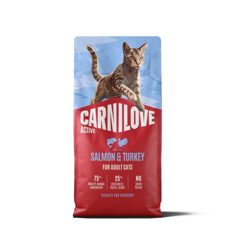 Carnilove Active Salmon & Turkey сухой корм с лососем и индейкой для котов, 6 кг