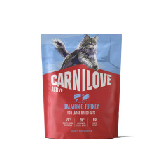 Carnilove Active Salmon & Turkey Large Breed сухой корм для котов крупных пород, 400 гр