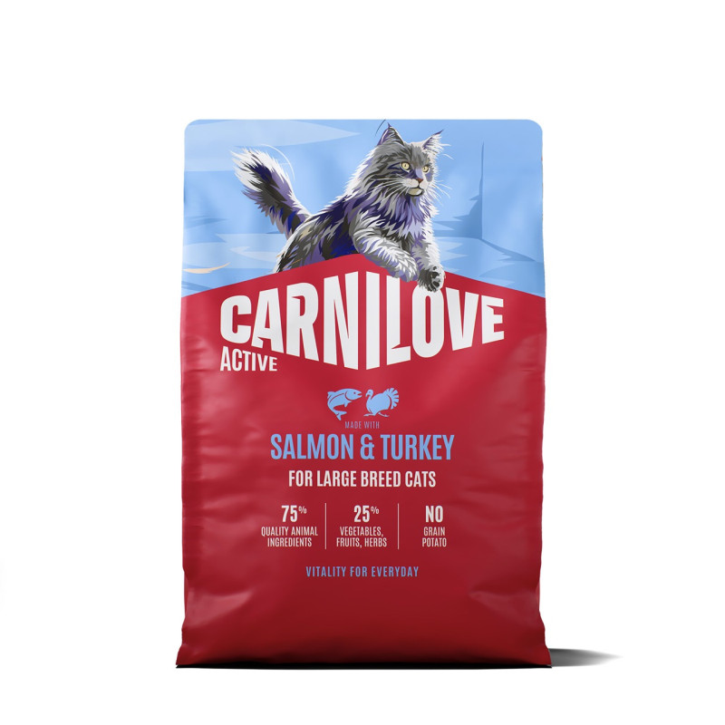 Carnilove Active Salmon & Turkey Large Breed сухий корм для котів великих порід, 2 кг
