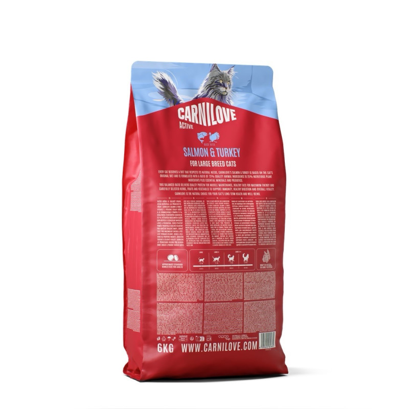 Carnilove Active Salmon & Turkey Large Breed сухий корм для котів великих порід, 6 кг - фото 2