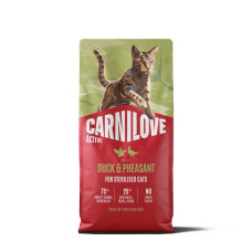 Carnilove Active Duck & Pheasant Sterilised сухий корм з качкою та фазаном для стерилізованих котів, 6 кг