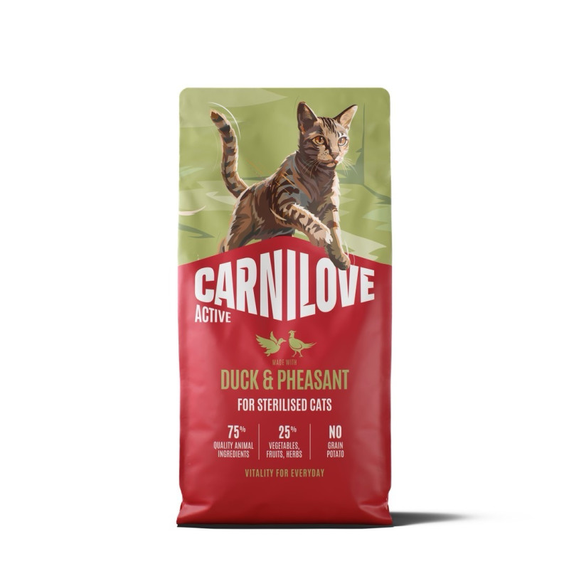 Carnilove Active Duck & Pheasant Sterilised сухий корм з качкою та фазаном для стерилізованих котів, 6 кг