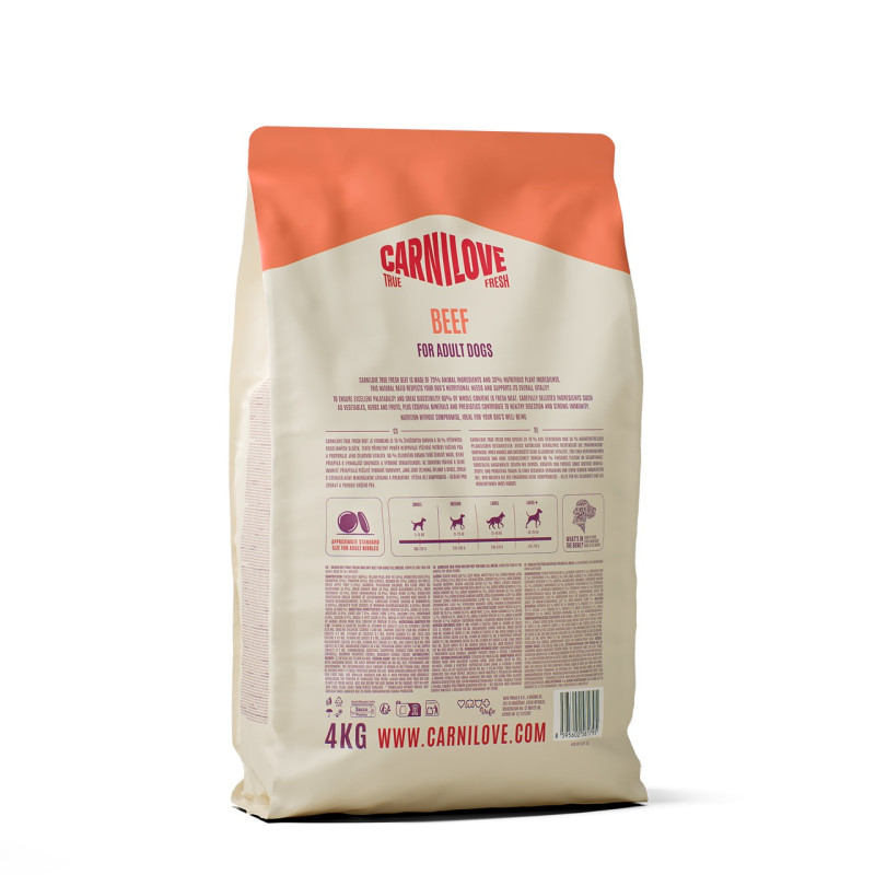 Carnilove True Fresh Beef сухой корм для собак с говядиной, 4 кг - фото 2
