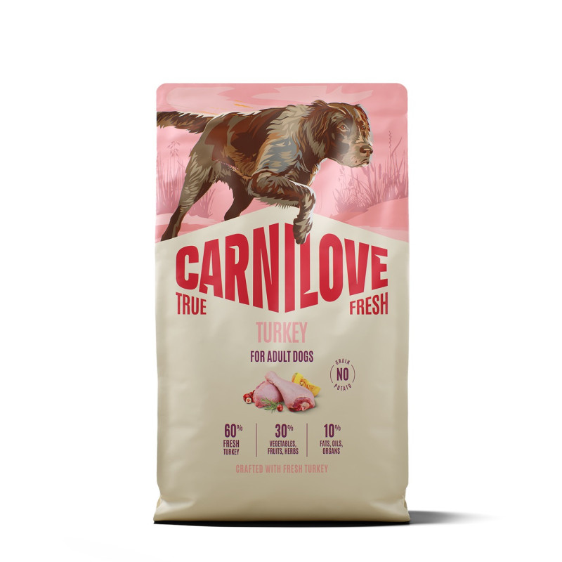 Carnilove True Fresh Turkey сухий корм для собак з індичкою, 4 кг