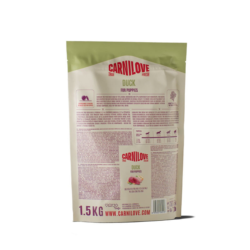 Carnilove True Fresh Puppy сухой корм для щенят с уткой, 1.5 кг - фото 2