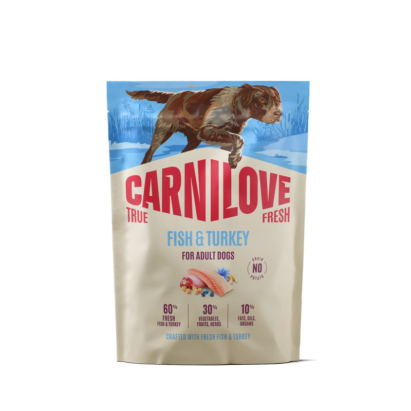 Carnilove True Fresh Fish & Turkey сухой корм с индейкой и рыбой для собак, 1.5 кг