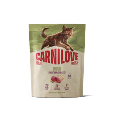 Carnilove True Fresh Duck Sterilised сухий корм із качкою для стерилізованих котів, 400 гр