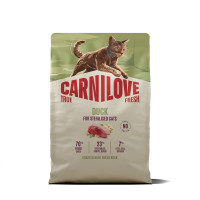 Carnilove True Fresh Duck Sterilised сухой корм с уткой для стерилизованных котов, 2 кг