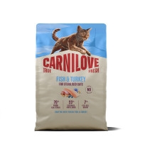 Carnilove True Fresh Fish & Turkey Sterilised сухий корм з рибою та індичкою для стерилізованих котів, 2 кг
