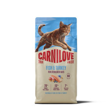 Carnilove True Fresh Fish & Turkey Sterilised сухий корм з рибою та індичкою для стерилізованих котів, 6 кг