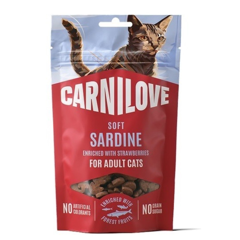 Carnilove Soft Snack Sardine With Strawberry ласощі для котів із сардиною, 50 гр