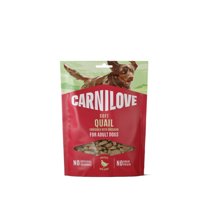 Carnilove Soft Snack Quail With Oregano лакомство для собак с перепелкой, 200 гр