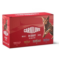 Carnilove Gravy Multipack набор влажного корма для котов, 12 шт x 85 гр