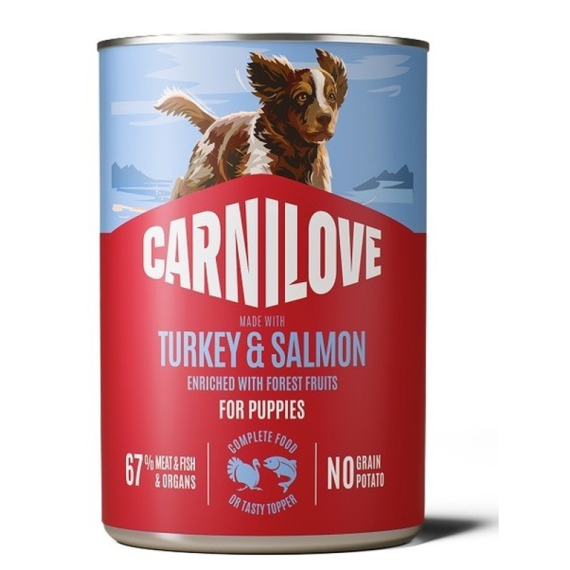 Carnilove Salmon & Turkey влажный корм для щенят с лососем и индейкой, 400 гр