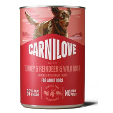 Carnilove Turkey & Reindeer & Wildboar вологий корм для собак з індичкою, олениною та кабаном, 400 гр