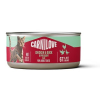 Carnilove Chicken, Duck & Pheasant влажный корм для котов с курицей, уткой и фазаном, 100 гр