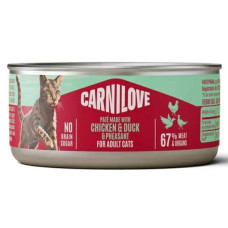 Carnilove Chicken, Duck & Pheasant вологий корм для котів з куркою, качкою та фазаном, 100 гр