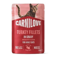 Carnilove Gravy Turkey With Valerian влажный корм для котов с индейкой, 85 гр