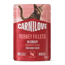 Carnilove Gravy Turkey With Valerian вологий корм для котів з індичкою, 85 гр