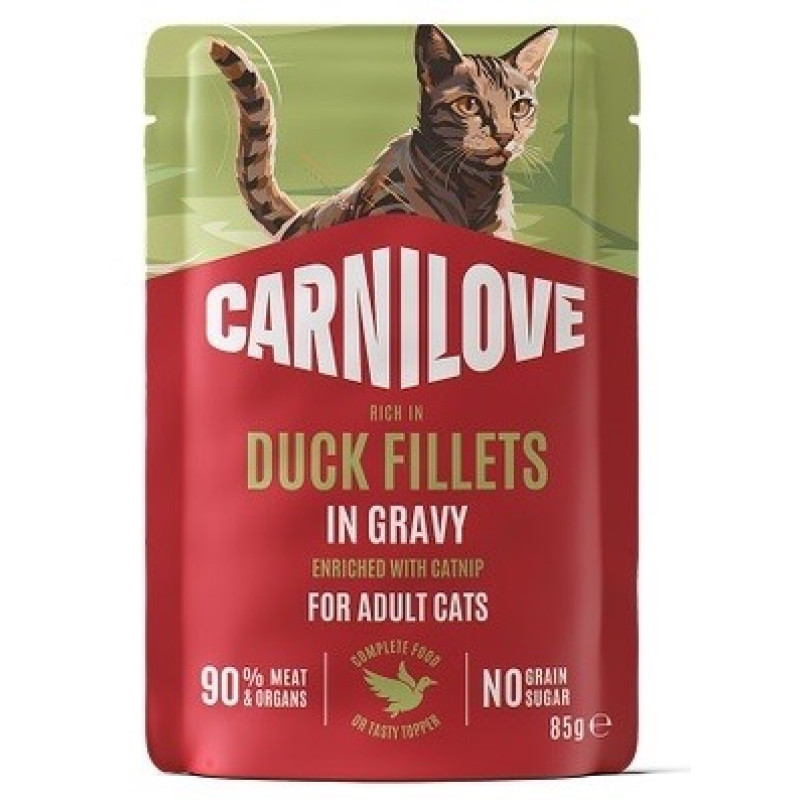 Carnilove Gravy Duck With Catnip влажный корм для котов с уткой, 85 гр