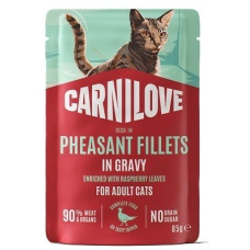 Carnilove Gravy Pheasant With Raspberry Leaves вологий корм для котів з фазаном, 85 гр