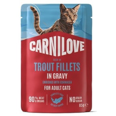 Carnilove Gravy Trout With Echinacea влажный корм для котов с форелью, 85 гр