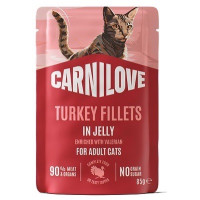Carnilove Jelly Turkey With Valerian влажный корм для котов с индейкой, 85 гр