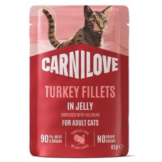 Carnilove Jelly Turkey With Valerian вологий корм для котів з індичкою, 85 гр