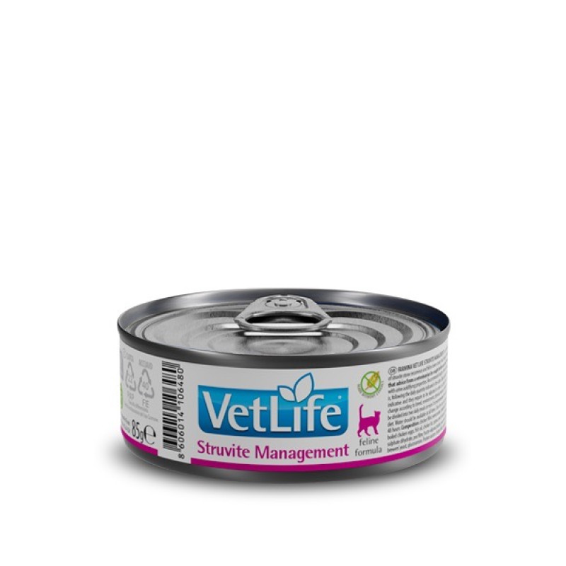 Farmina Vet Life Management Struvite влажный корм для котов с МКБ, 85 г