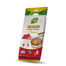Farmina N&D GF Prime Cat Cream Chicken & Tuna Kitten рідкі ласощі для кошенят з куркою та тунцем, 15 г х 4 шт
