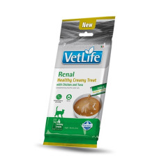 Farmina Vet Life Cat Renal Creamy Treat Chicken & Tuna ласощі для котів при захворюваннях нирок, 15 г х 4 шт